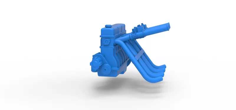 Engine of Vintage dragster Scale 1:25 - Model preview 4