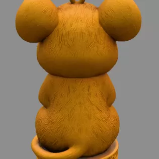 Cute Mouse with Heart – 3D Printable STL File - Model thumbnail 5