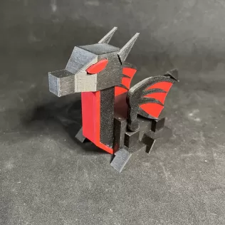 Low Poly Baby RoboDragon - Model thumbnail 2