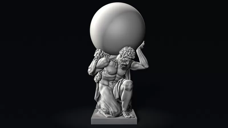 Hercules Statue Holding the Globe #RoZ - Model preview 12