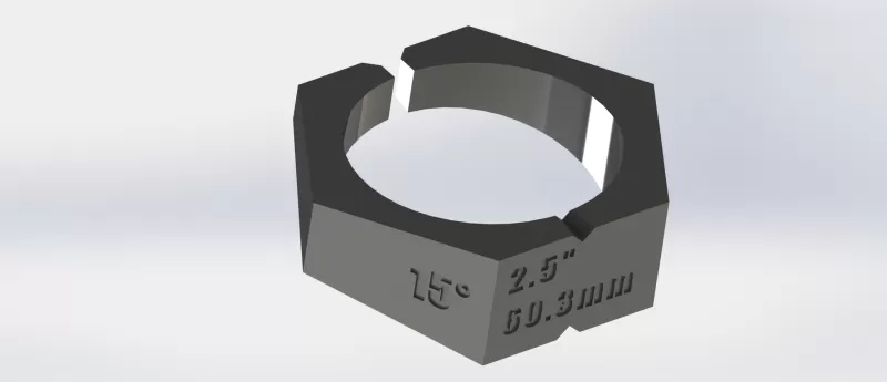 PAIR of exhaust pie cut jig 2.5" 3" 3.5" 4" inch 9 and 15 deg - Model preview 5