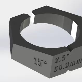 PAIR of exhaust pie cut jig 2.5" 3" 3.5" 4" inch 9 and 15 deg - Model thumbnail 5