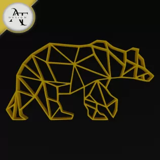 Bear - Geometric - 2D Wall Art Decor
