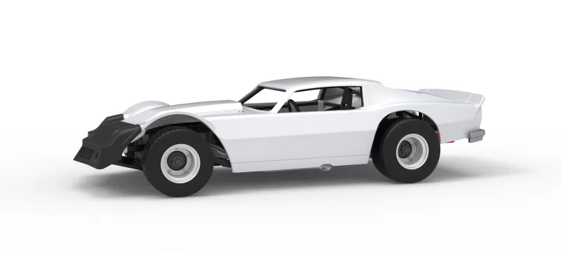 Vintage Dirt late model Race car Version 3 Scale 1:25 - Model preview 1