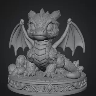 Candy Kingdom Baby Dragon STL File for 3D Print - Model thumbnail 7