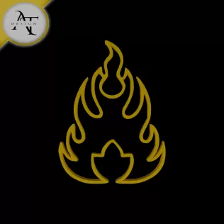 Simple Flame Symbol - 2D Art