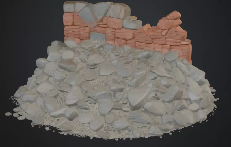 Eingefallende mauer - Model preview 1