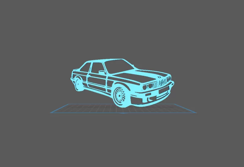 BMW - E30 Wall Art - Model preview 2
