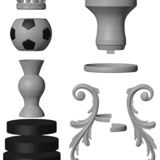 KING OF FOOTBALL – PREMIUM TROPHY 3D MODEL - Model thumbnail 4