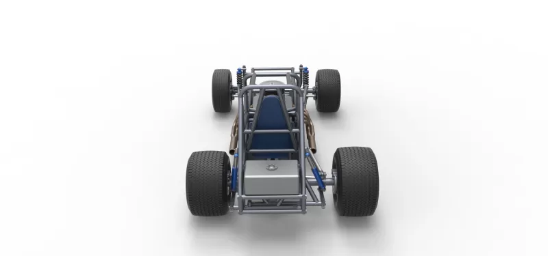 Vintage Dirt Modified stock car Base Version 5 Scale 1:25 - Model preview 17