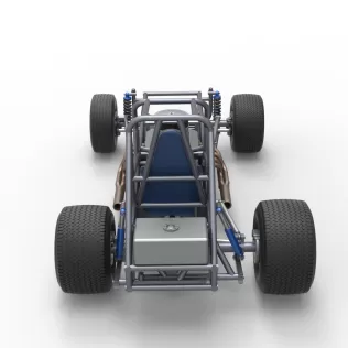 Vintage Dirt Modified stock car Base Version 5 Scale 1:25 - Model thumbnail 17