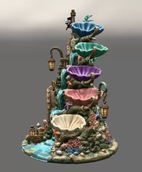 Enchanted Shipwreck Shell Bowl Organizer STL File for 3D Print - Model preview 8