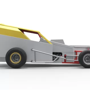 Vintage Dirt Modified stock car Version 7 Scale 1:25 - Model thumbnail 22