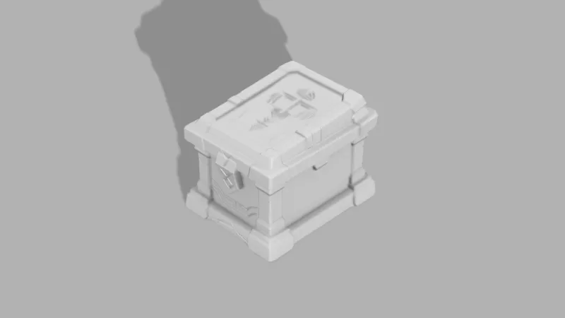 Cursed Tombstone Box - Gothic Halloween Container - Model preview 1