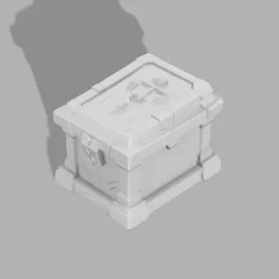 Cursed Tombstone Box - Gothic Halloween Container - Model thumbnail 1