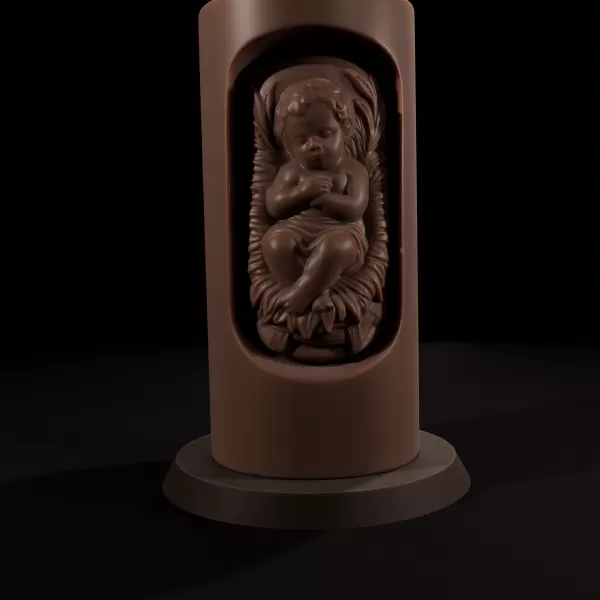 Baby Jesus in Candle - Model preview 2
