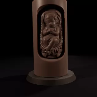 Baby Jesus in Candle - Model thumbnail 2