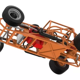 Vintage Dirt Modified stock car Base Version 8 Scale 1:25 - Model thumbnail 3