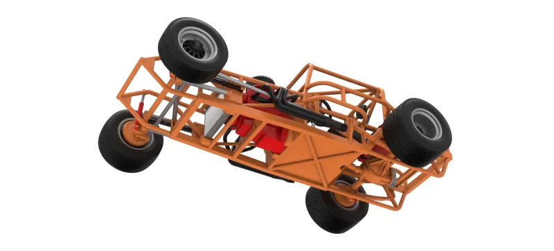 Vintage Dirt Modified stock car Base Version 8 Scale 1:25 - Model preview 3