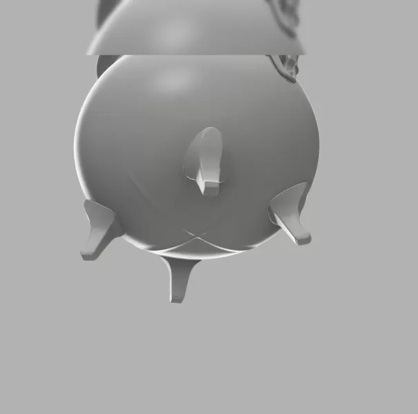 Witch Horned Cauldron - Mystic Candle Holder - Model preview 5
