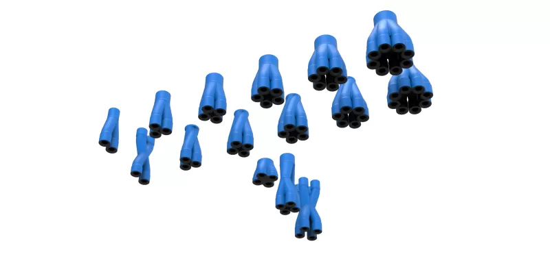 Exhaust Merge collector Set Scale 1:25 - Model preview 6