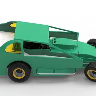 Northeast Dirt Modified stock car while turning V2 Scale 1:25 - Model thumbnail 23