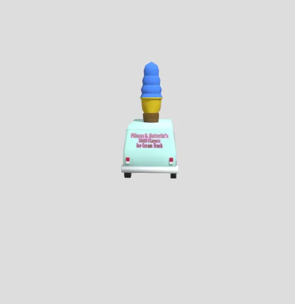 simpson ice cream truck - Model preview 3