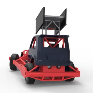 New Zealand Superstock car while turning Version 5 Scale 1:25 - Model thumbnail 14