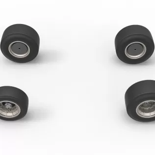 Wheel set of Vintage Asphalt Supermodified V2 Scale 1:25 - Model thumbnail 5