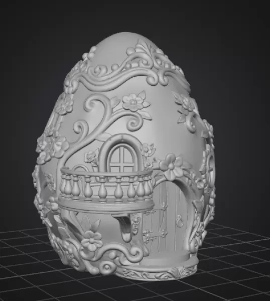 Fantasy Egg House – STL File 3D Printable - Model preview 11