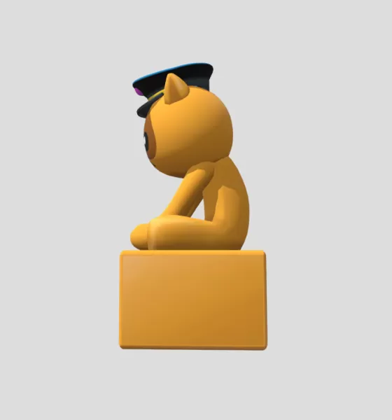 Airplane Cat Pilot - Model preview 2