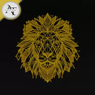 Lion - Geometric - 2D Wall Art Decor