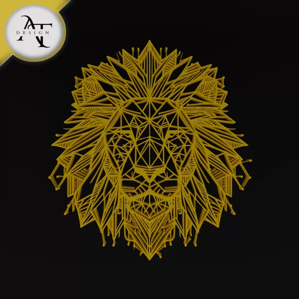 Lion - Geometric - 2D Wall Art Decor - Model preview 1