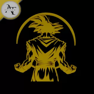 Goku - Dragon Ball - Silhouette - 2D Wall Art Decor