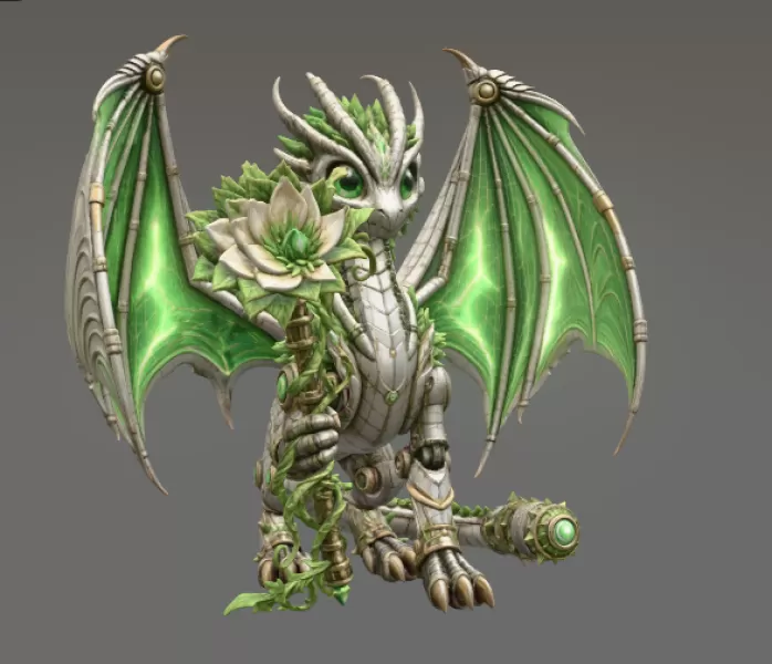 Verdant Arcane Dragon STL File for 3D Print - Model preview 12
