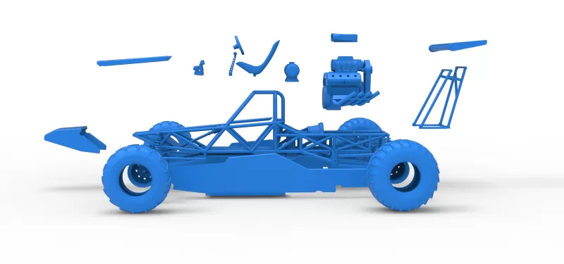 Vintage Mud dragster Scale 1:25 - Model preview 22