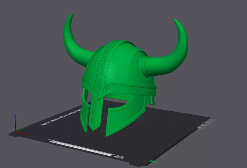 Viking Warrior Horned Helmet - Model preview 5