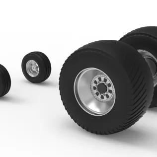 Wheel set of Pro Stock Pulling Tractor Version 4 Scale 1:25 - Model thumbnail 7