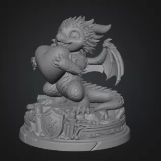 Love Dragon STL File for 3D Printing - Model thumbnail 8
