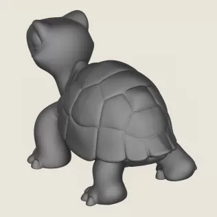 Turtle Toy Print Ready 3D Model