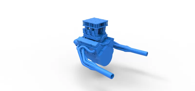 Engine of Vintage Supermodified stock car V3 Scale 1:25 - Model preview 10