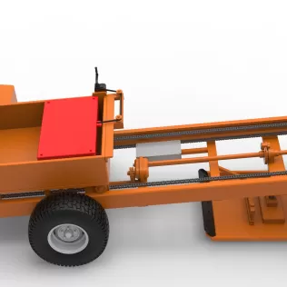 Garden Tractor pulling sled Scale 1:25 - Model thumbnail 23