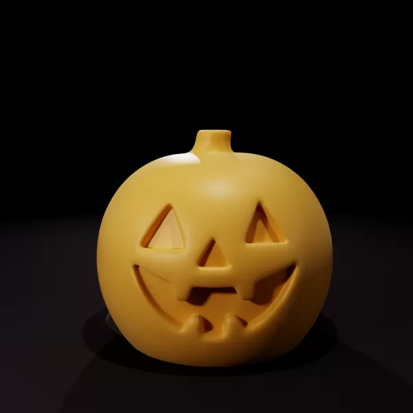 Cute pumpkin candle mold 3D Printed - Model preview 2