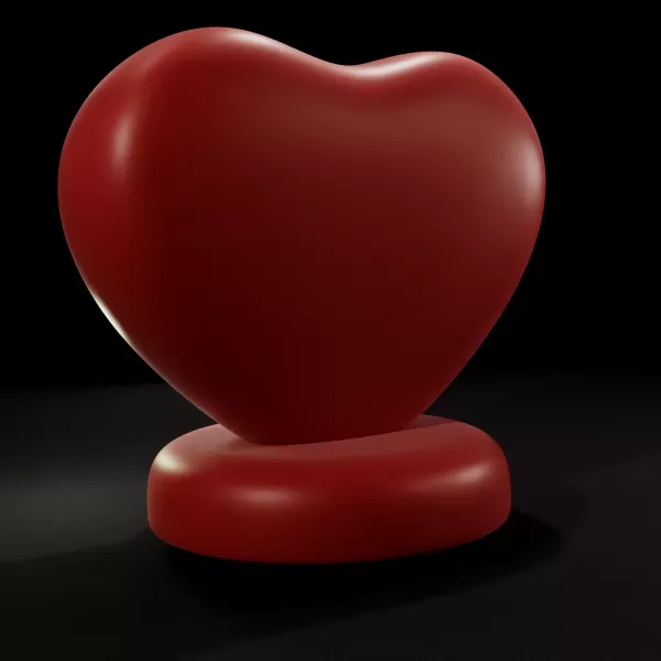 Stylyzed Heart Candle Mold - 3D Printable Model - Model preview 4