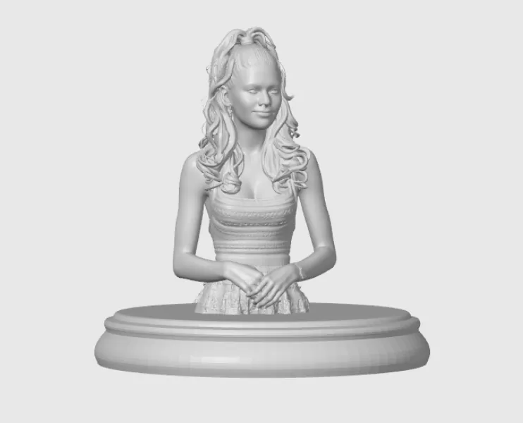 Zendaya 3D Bust - Model preview 10