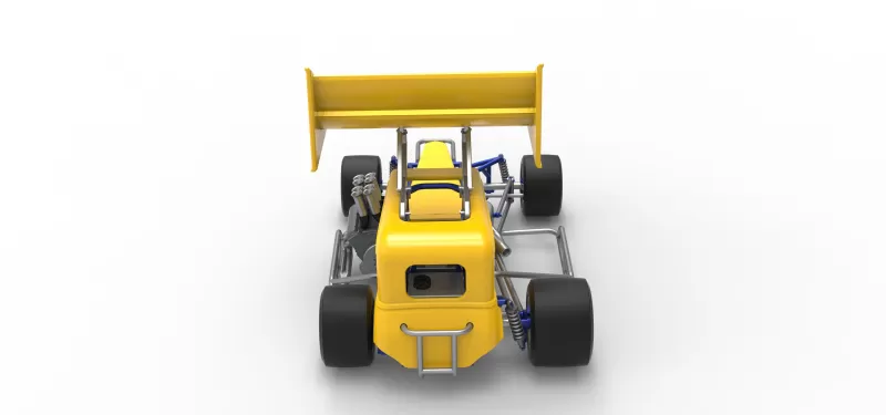 Vintage Winged Supermodified stock car Version 3 Scale 1:25 - Model preview 17