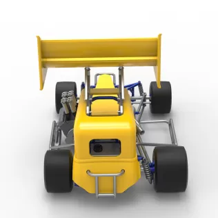 Vintage Winged Supermodified stock car Version 3 Scale 1:25 - Model thumbnail 17