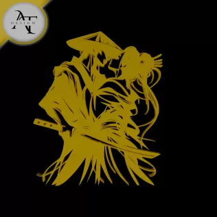 Samurai - Silhouette - 2D Wall Art Decor