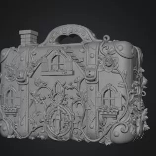 Fantasy Suitcase House STL File for 3D Print - Model thumbnail 11