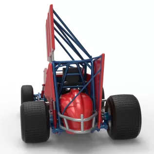 Winged Sprint car Version 2 Scale 1:25 - Model thumbnail 14